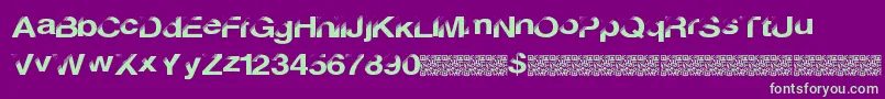 Discobreak Font – Green Fonts on Purple Background