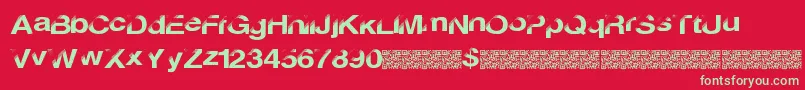 Discobreak Font – Green Fonts on Red Background