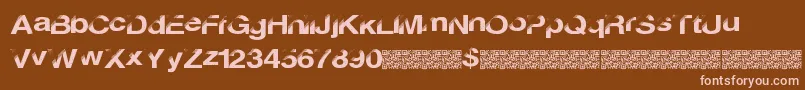 Discobreak Font – Pink Fonts on Brown Background