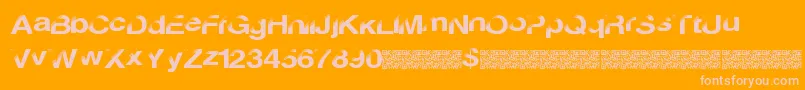 Discobreak Font – Pink Fonts on Orange Background