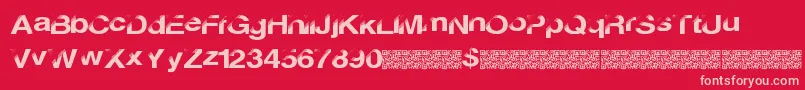 Discobreak Font – Pink Fonts on Red Background