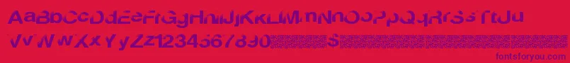 フォントDiscobreak – 赤い背景に紫のフォント