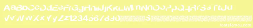フォントDiscobreak – 黄色い背景に白い文字
