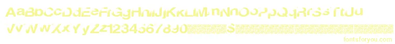 Discobreak-Schriftart – Gelbe Schriften auf weißem Hintergrund