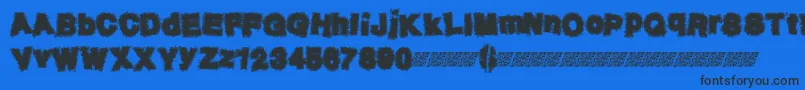 Neurotick Font – Black Fonts on Blue Background