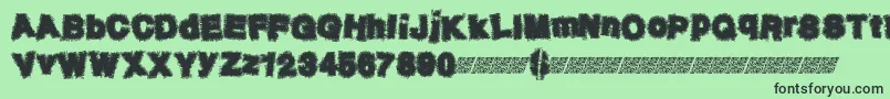 Neurotick Font – Black Fonts on Green Background