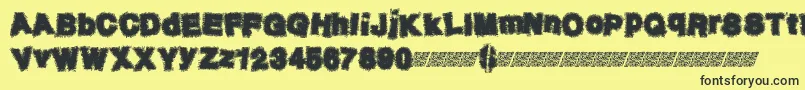 Neurotick Font – Black Fonts on Yellow Background