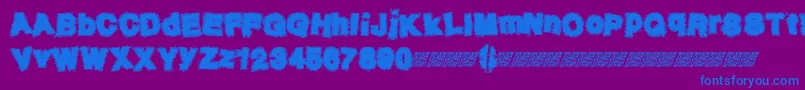 Neurotick Font – Blue Fonts on Purple Background