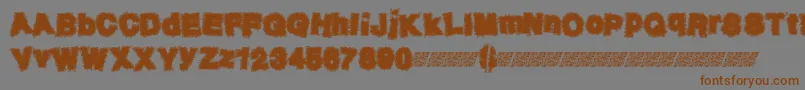 Neurotick Font – Brown Fonts on Gray Background