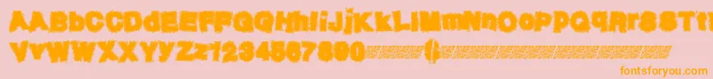 Neurotick Font – Orange Fonts on Pink Background