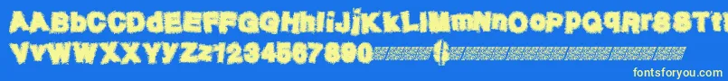 Neurotick Font – Yellow Fonts on Blue Background