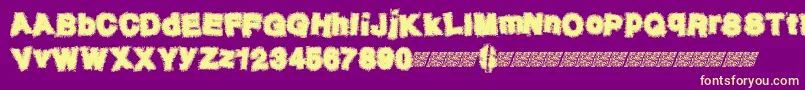 Neurotick Font – Yellow Fonts on Purple Background