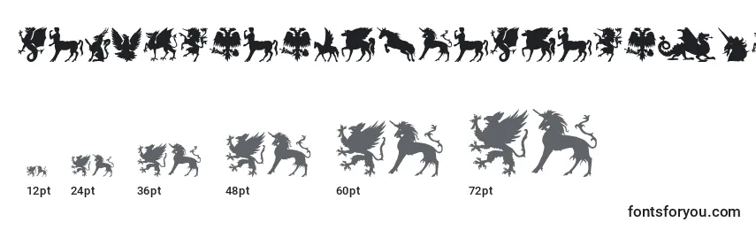 SlMythologicalSilhouettes Font Sizes