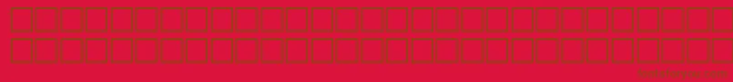 McsHor1SIWave2000 Font – Brown Fonts on Red Background