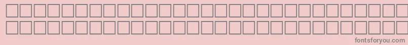 フォントMcsHor1SIWave2000 – ピンクの背景に灰色の文字