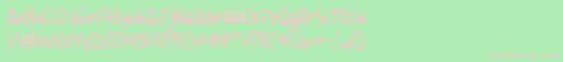 Footfight Font – Pink Fonts on Green Background