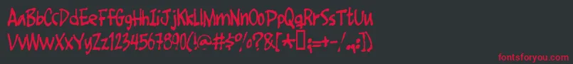 Footfight Font – Red Fonts on Black Background