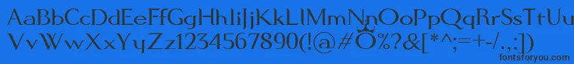 ModernKing Font – Black Fonts on Blue Background