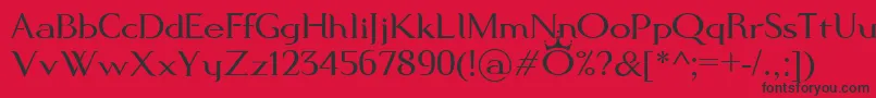 ModernKing Font – Black Fonts on Red Background