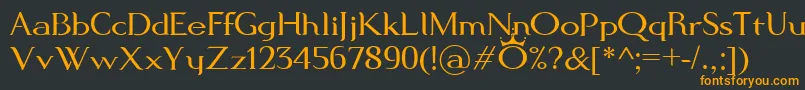 Шрифт ModernKing – оранжевые шрифты на чёрном фоне