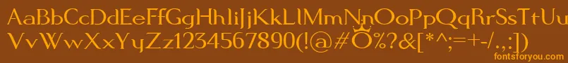 ModernKing Font – Orange Fonts on Brown Background