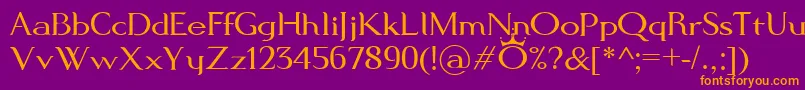 ModernKing Font – Orange Fonts on Purple Background