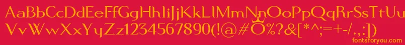 ModernKing Font – Orange Fonts on Red Background