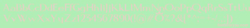 ModernKing Font – Pink Fonts on Green Background