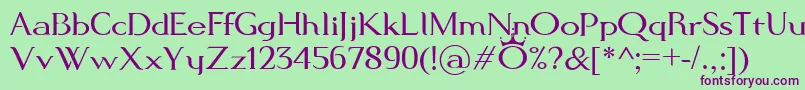 ModernKing Font – Purple Fonts on Green Background