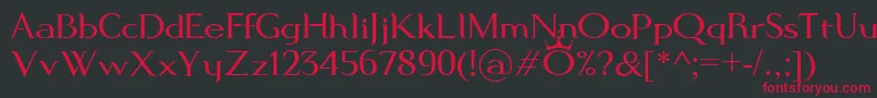 ModernKing Font – Red Fonts on Black Background