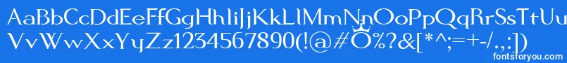 ModernKing Font – White Fonts on Blue Background