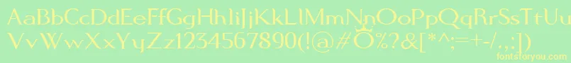 ModernKing Font – Yellow Fonts on Green Background