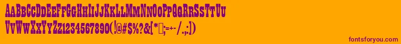 AndersonThunderbirdsAreGo Font – Purple Fonts on Orange Background