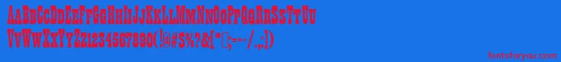 AndersonThunderbirdsAreGo Font – Red Fonts on Blue Background