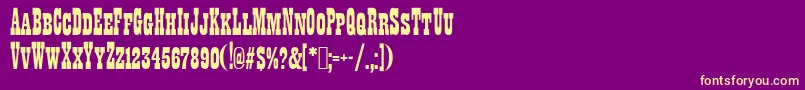 AndersonThunderbirdsAreGo Font – Yellow Fonts on Purple Background