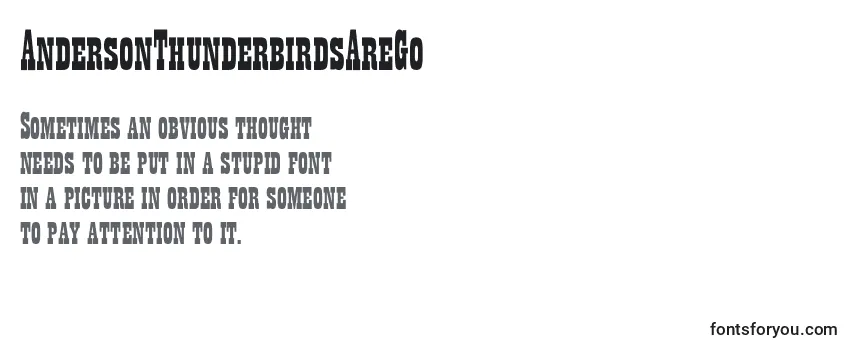 AndersonThunderbirdsAreGo-fontti