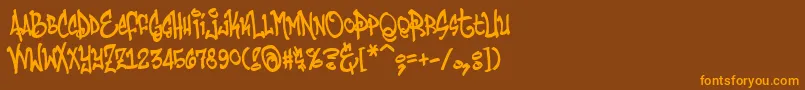 Шрифт Humbucker – оранжевые шрифты на коричневом фоне