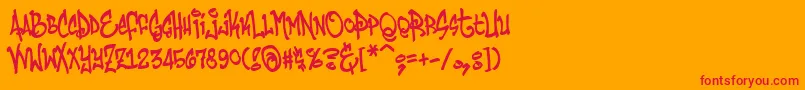 Humbucker-fontti – punaiset fontit oranssilla taustalla