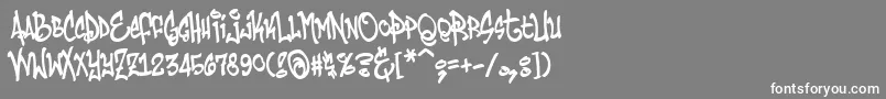 Humbucker Font – White Fonts on Gray Background