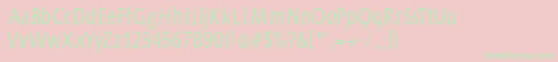 AidaserifaCondensed Font – Green Fonts on Pink Background