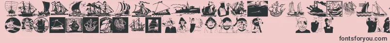 Shipsnboats Font – Black Fonts on Pink Background