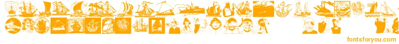 Shipsnboats Font – Orange Fonts on White Background