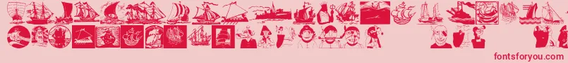 Shipsnboats Font – Red Fonts on Pink Background