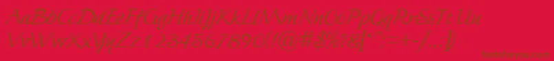 Fortuna-fontti – ruskeat fontit punaisella taustalla