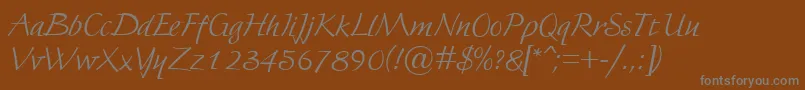 Police Fortuna – polices grises sur fond brun