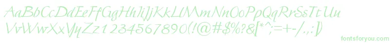 Fortuna-Schriftart – Grüne Schriften