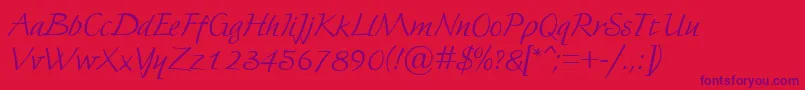 Fortuna Font – Purple Fonts on Red Background
