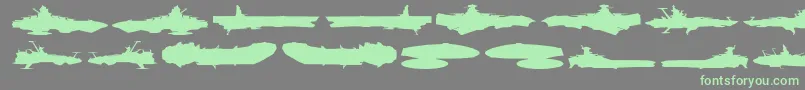 Шрифт Starnavy – зелёные шрифты на сером фоне