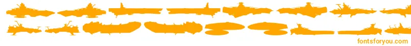 Czcionka Starnavy – pomarańczowe czcionki na białym tle