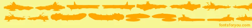 Starnavy Font – Orange Fonts on Yellow Background